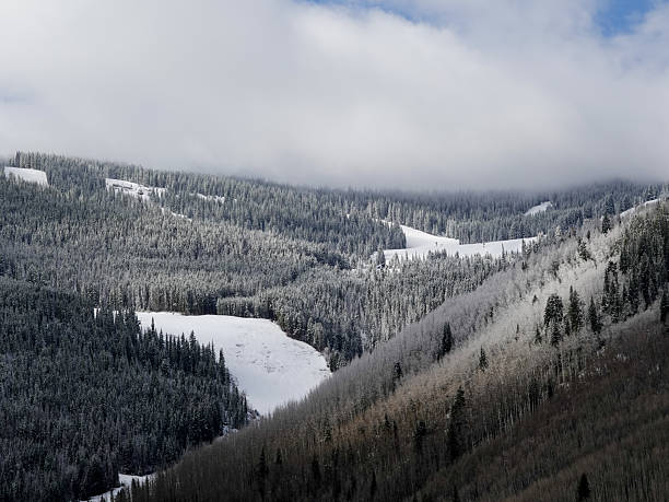 istock Snowy ski slope in May, Vail, Colorado. 2214225872