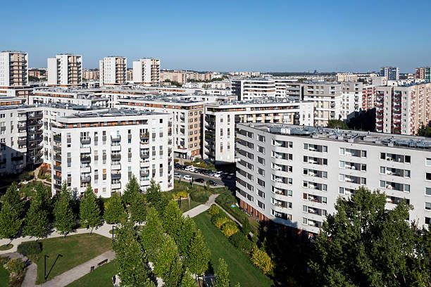 istock Modern apartment buildings 2214230354