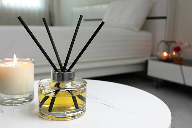 istock luxury aroma reed diffuser air freshener on table in nice design bedroom to create good relax ambient home house decoration 2214233294