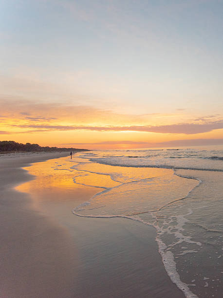 istock Beach Scene at Sunrise-Hilton Head, South Carolina 2214236454