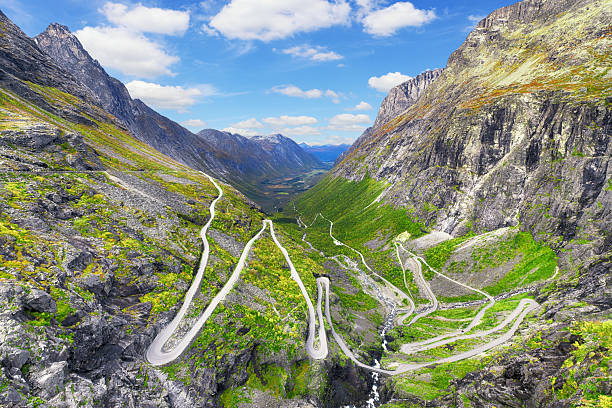Trollstigen - windy road in Norway at autumn