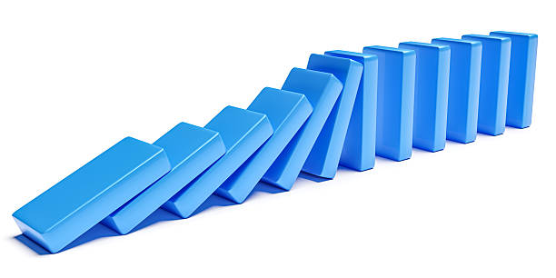 istock Strategic business failure and risk management shown domino fall 2214243660