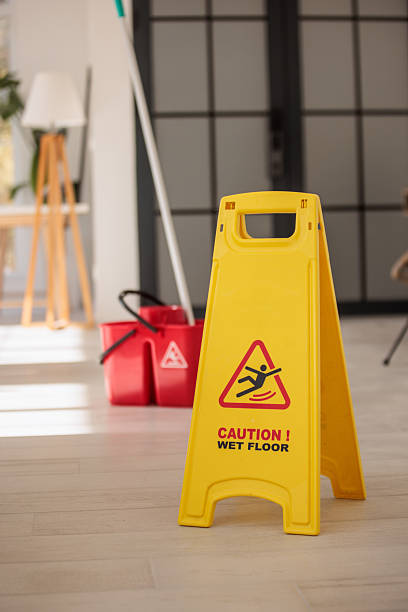 istock Caution Wet Floor Sign in Apartment 2214252272