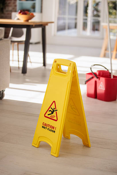 istock Caution Wet Floor Sign in Apartment 2214252280