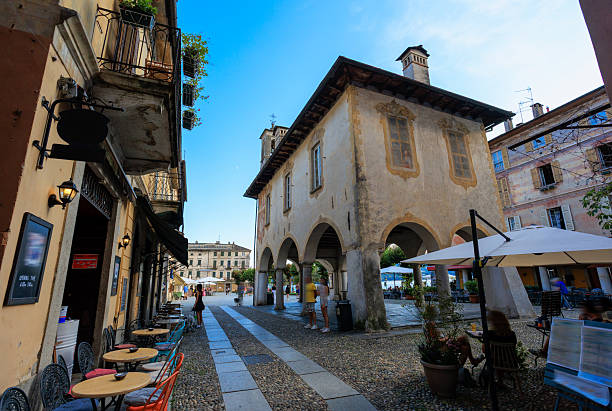 istock Sidewalk cafe Orta san Giulio, italian style 2214275577