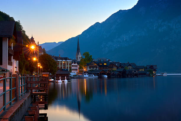 Hallstatt Dawn Light Seestrasse Waterfront