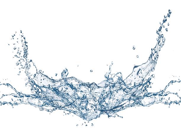 istock Abstract blue waves and splashes 3d illustration 2214293981