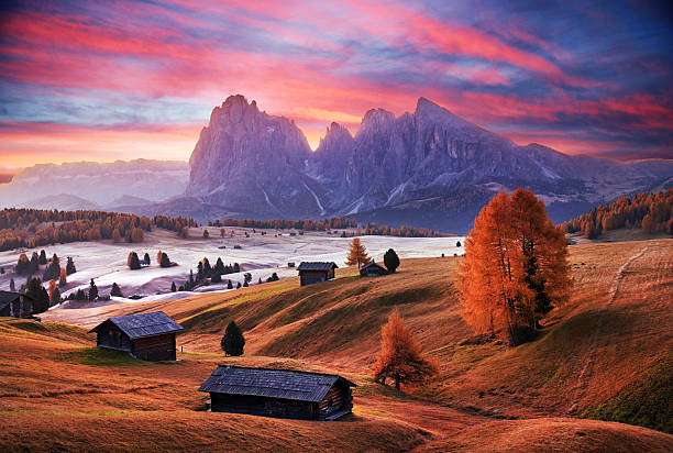 istock Alpe di Siusi valley in Italian dolomites 2214315460