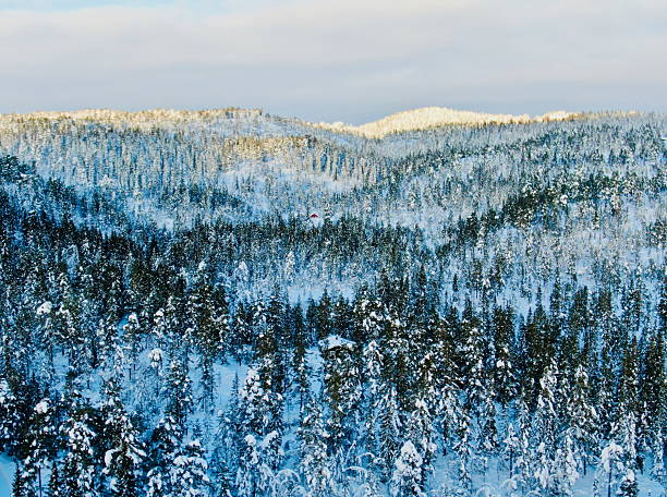 With distant mountains and scenic valley views in Norway