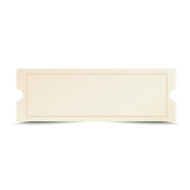 istock Cinema ticket blank. Admit one coupon realistic vector template. Paper Discount voucher mockup. Train, movie, raffle, carnival ticket. Copy space 2214324640