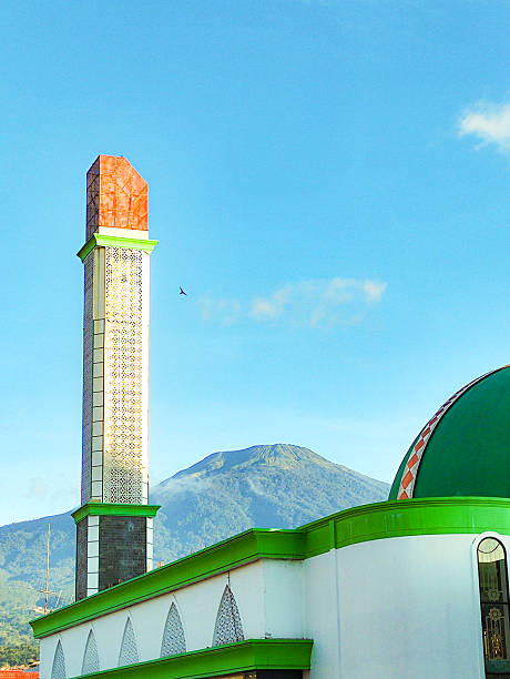 istock View the mosque with Mount Ciremai in the background 2214329040