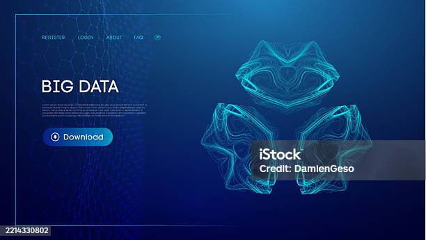 Blue Data Visualization Big Data Abstract Blue Visualization Data Analytics And Technological ...