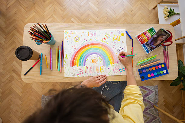 istock LGBTQ+ Poster and Video Call 2214334353