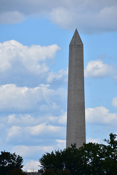 istock Washington Monument Against Blue Summer Skies 2214334708