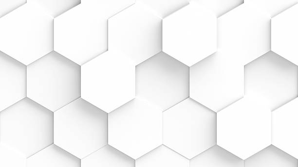 istock White hexagons geometric background, minimal honeycomb pattern wallpaper. 2214339016