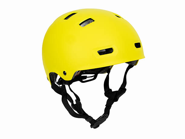 istock Yellow helmet in lateral position 2214339645