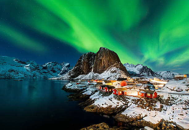 istock Aurora borealis over Hamnoy in Norway 2214345968