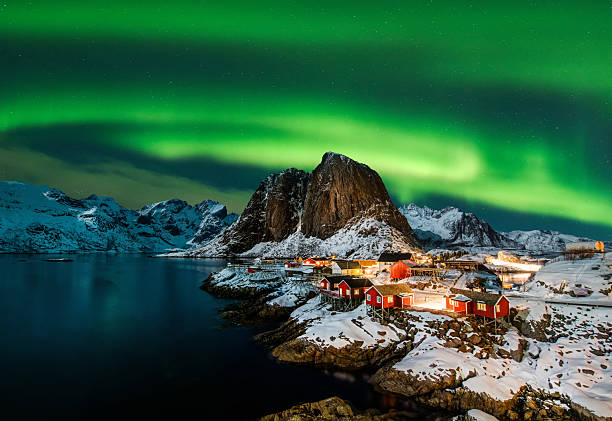 istock Aurora borealis over Hamnoy in Norway 2214346099