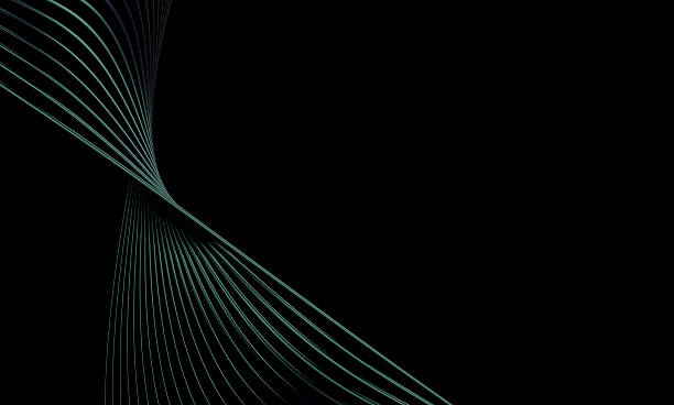 istock Abstract Dark Background with Elegant Curved Lines 2214352593