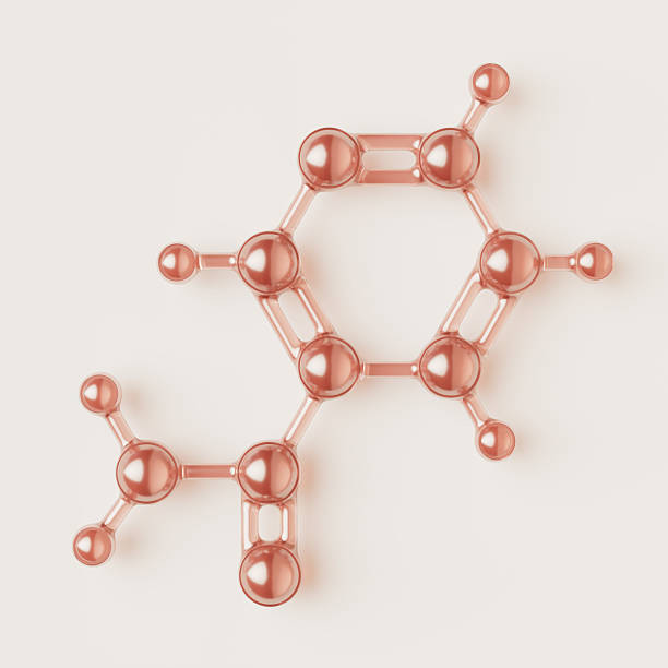 Niacinamide molecule formula Cosmetic product ingredient concept. 3d rendering molecular structure