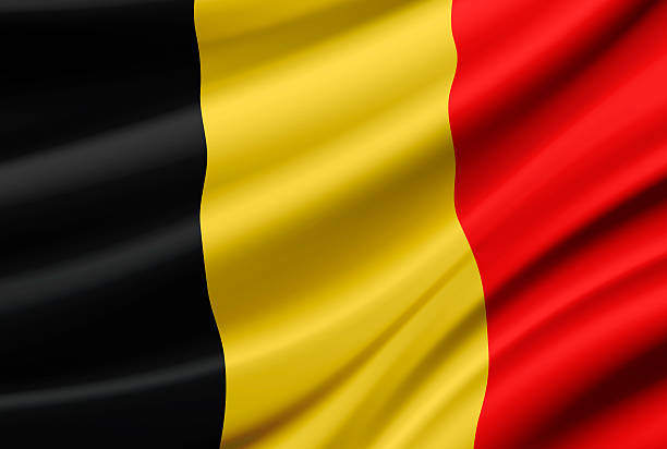 istock Flag of Belgium. Vector Waving Flag Background. High detailed Realistic Illustration 2214360997