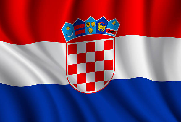 istock Flag of Croatia. Vector Waving Flag Background. High detailed Realistic Illustration 2214361037