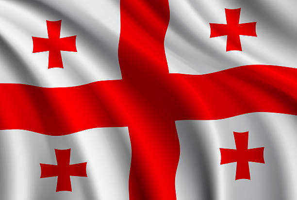 istock Flag of Georgia. Vector Waving Flag Background. High detailed Realistic Illustration 2214361048