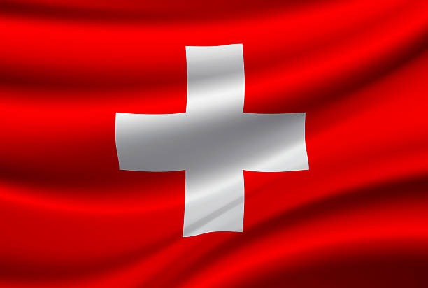 istock Flag of Switzerland. Vector Waving Flag Background. High detailed Realistic Illustration 2214361101