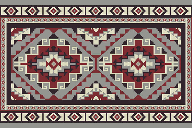 istock Navajo tribal vector seamless pattern. Native American ornament. Ethnic South Western decor style. Boho geometric ornament. Vector seamless pattern. Mexican blanket, rug. Woven carpet illustration. 2214385420