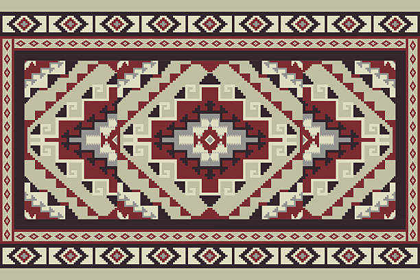 istock Navajo tribal vector seamless pattern. Native American ornament. Ethnic South Western decor style. Boho geometric ornament. Vector seamless pattern. Mexican blanket, rug. Woven carpet illustration. 2214385426