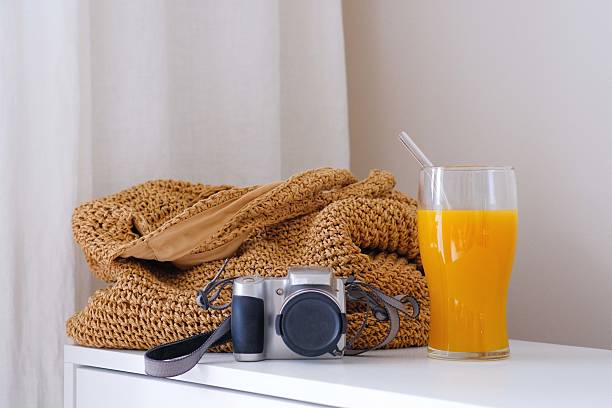 Cup with coffee and fruits