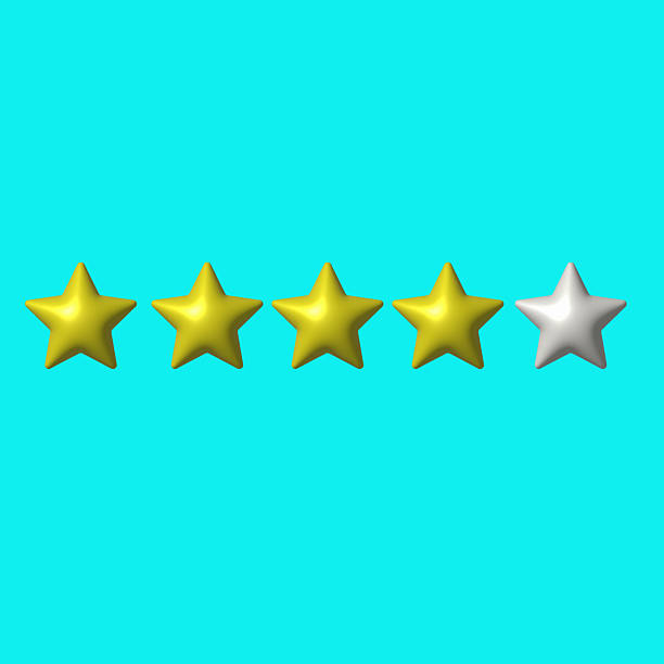 istock Vector illustration of 3d stars for rating, appraisal,grade or valuation. Volume shape,realistic form 2214390544