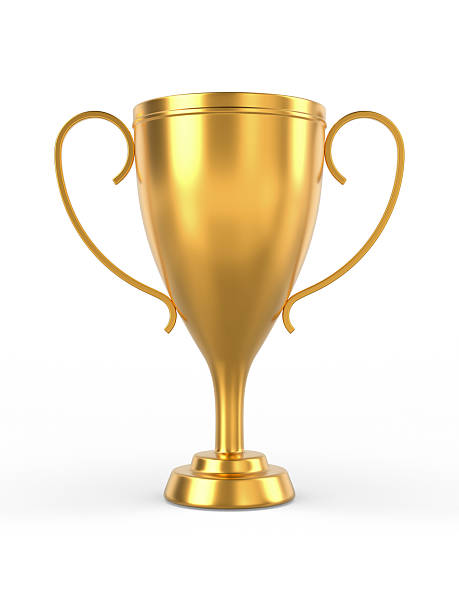 istock Gold champion cup on white background. Isolated 3D illustration 2214392367