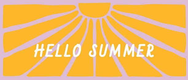 Summer horizontal background with abstract sun. Summer banner for advertising and sales. Summer horizontal background with abstract sun. Summer banner for advertising and sales. Vector. corporate identity packages stock illustrations