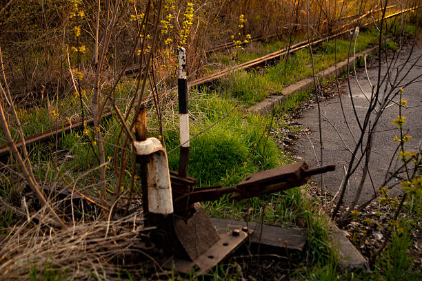 abandoned railroad with a switch mechanism