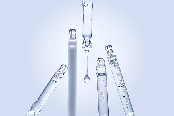 istock Five different droppers with facial serum. 2214440241