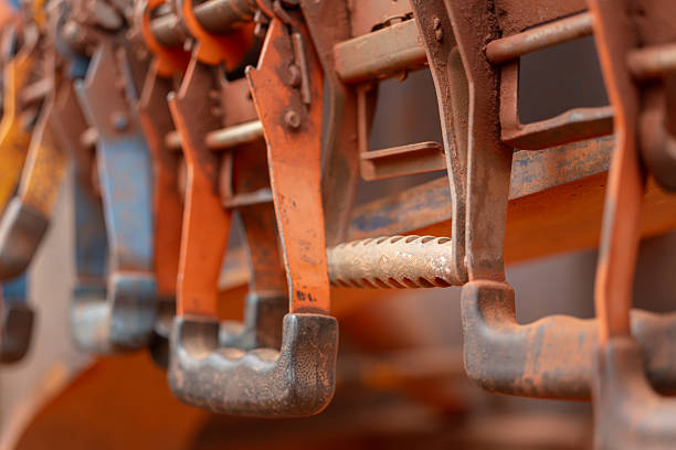 istock Cargo strap belt and handle part. Equipment for securing the heavy object on the trailer. 2214448351