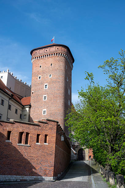 Old town city skyline, daytime view, Krakow
