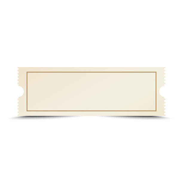istock Ticket mockups with ruffle edges. Empty voucher template. Paper Blank for Concert, movie or theater ticket. Boarding blank, lottery, sale coupon. Vector design element isolated on transparent background 2214451973