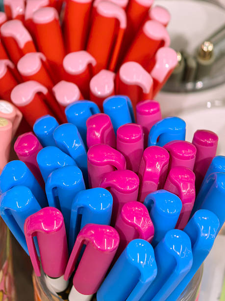 Colorful collection of markers displayed in a vibrant workspace