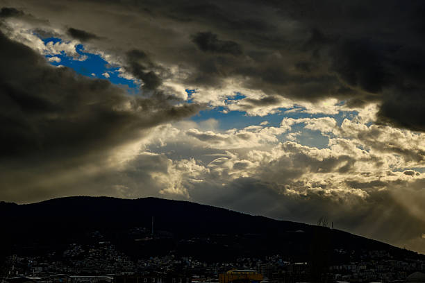 Dramatic Sky over Bursa Cityscape, Turkey