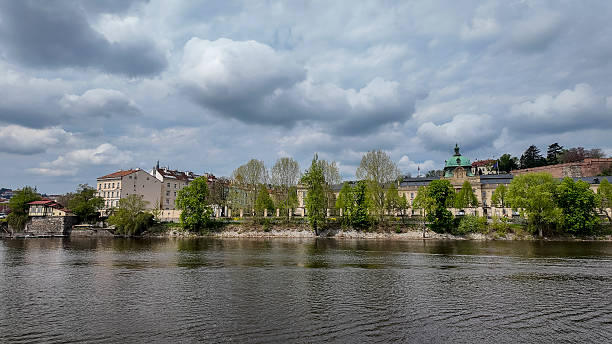 istock View across river to old town and bridge, Prague 2214463620
