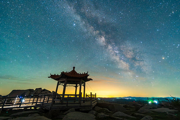 istock The pavilion at night under the Milky Way 2214464898