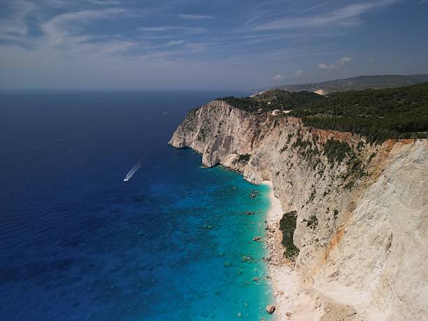 Beautiful beach at Cape Mizithres, Zakynthos Island – Greece