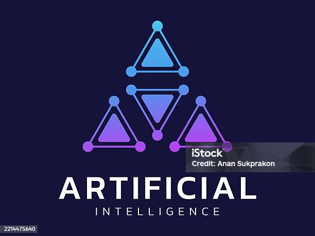 Ai Programming Triangle Pattern Artificial Intelligence With Network Lines Triple Triangle Shapes ...
