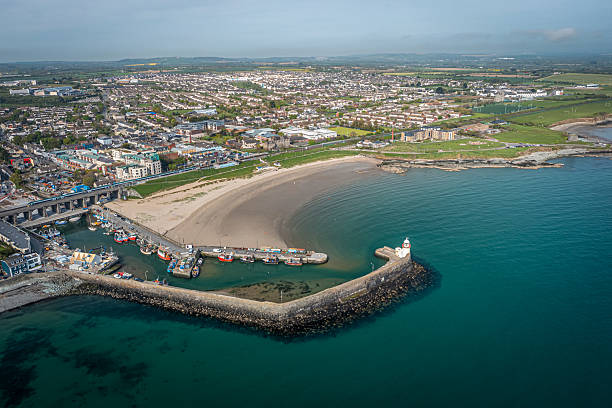 istock Aerial View Over Balbriggan Harbour, Dublin, Ireland 2214486256