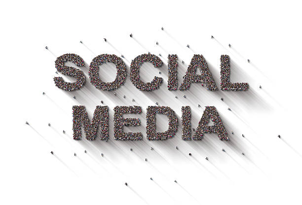 Human Crowd Forming A Social Media Text