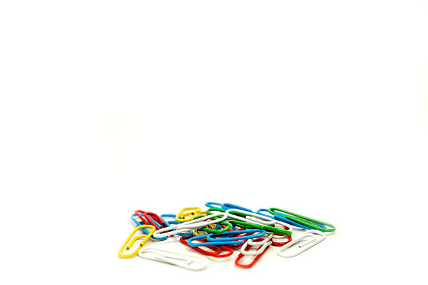 istock Paper clips isolated on white background 2214495773