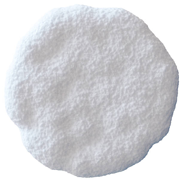 istock Snow heap shown from a top view, highlighting its texture and contours. This isolated form against a blank background emphasizes its three-dimensional appearance, ideal for design use 2214499215