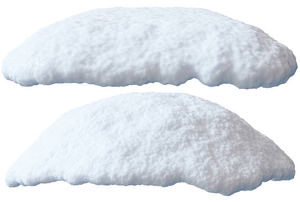 istock Presented is a three-dimensional representation of snow heaps, demonstrating a smooth and fluffy texture against a pure white backdrop. The isolated heaps showcase the beauty of winter 2214499231